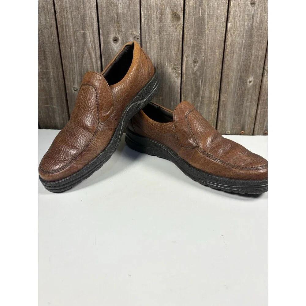 Mephisto Air-Jet Loafers Shoes Mens Size 8 UK/8.5 US Brown Grain Leather Slip On